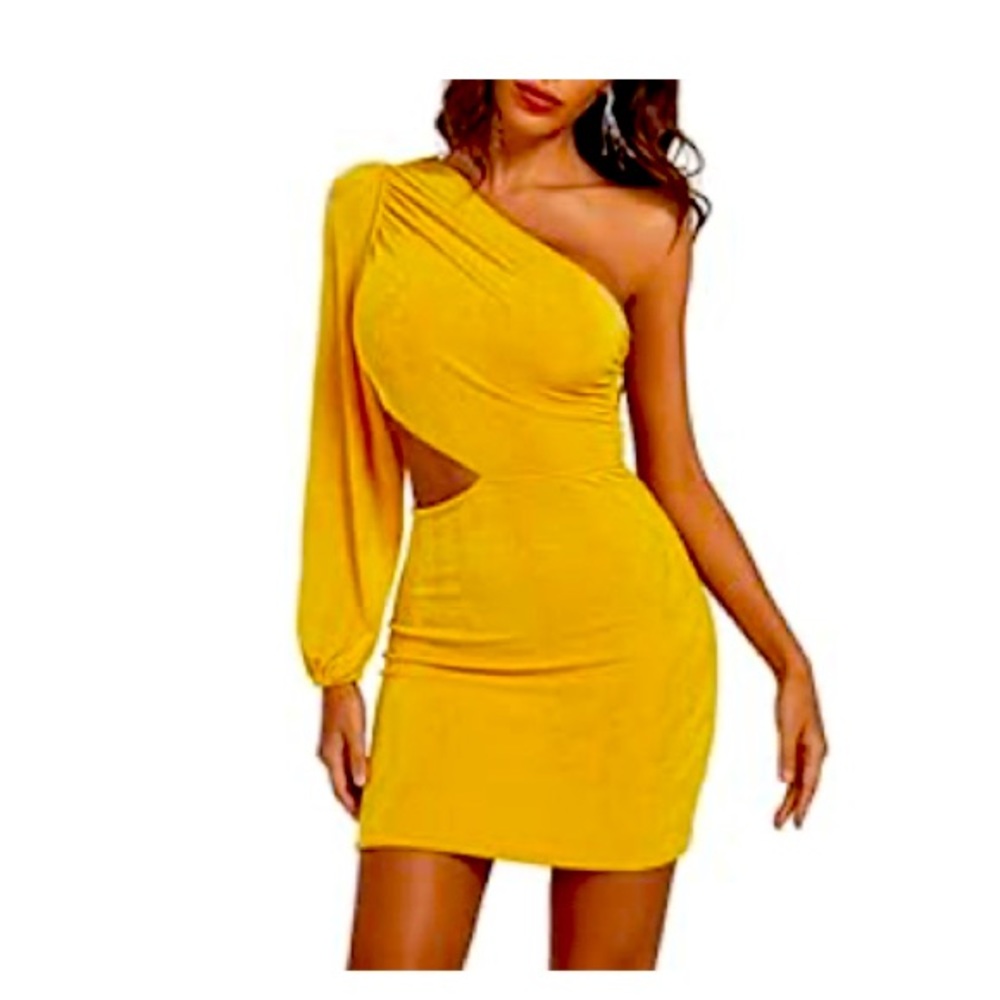 one shoulder sexy party dress